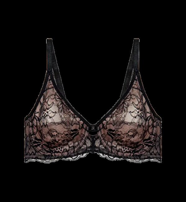 Reggiseno Non Imbottito con Ferretto - Seconda Pelle in Pizzo e Tulle