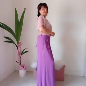 Pantalone Largo Donna Lavanda - Stile e Versatilità
