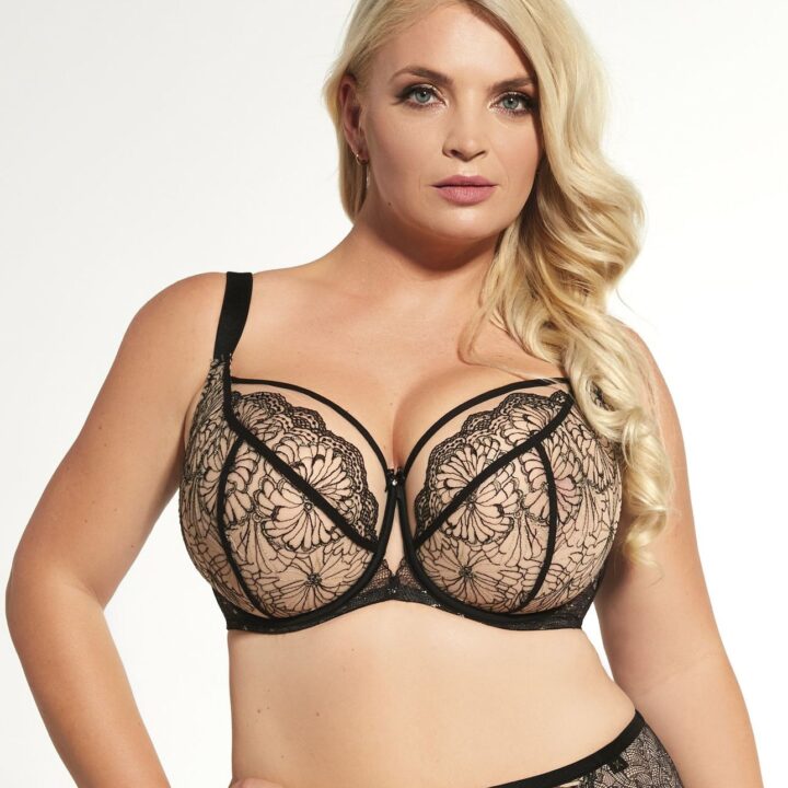 Reggiseno Pizzo Nero Coppe Grandi con Sostegno Tecnico | Bra Fitting Professionale