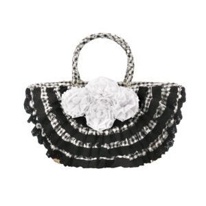 Borsa in Paglia Emanuela Biffoli - Eleganza Estiva con Dettagli in Pizzo