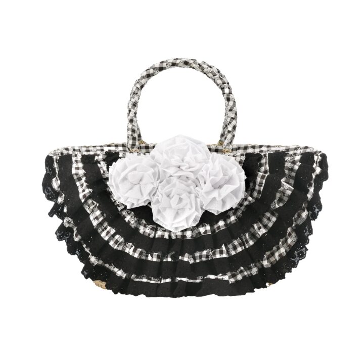 Borsa in Paglia Emanuela Biffoli - Eleganza Estiva con Dettagli in Pizzo