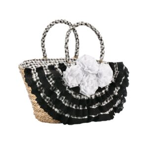 Borsa in Paglia Emanuela Biffoli - Eleganza Estiva con Dettagli in Pizzo