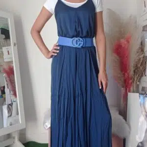 Tuta Maxi in Viscosa Elegante - Disponibile in Blu e Oro