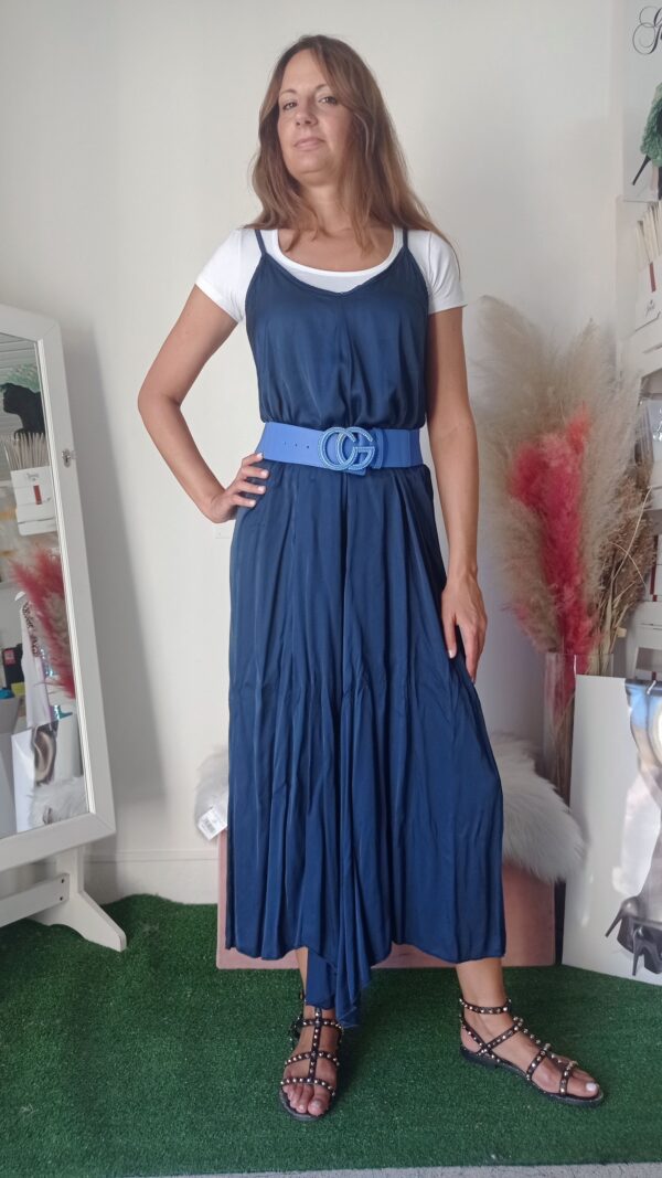 Tuta Maxi in Viscosa Elegante - Disponibile in Blu e Oro