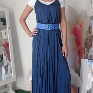 Tuta Maxi in Viscosa Elegante - Disponibile in Blu e Oro