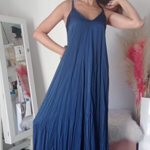 Tuta Maxi in Viscosa Elegante - Disponibile in Blu e Oro