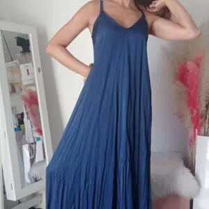 Tuta Maxi in Viscosa Elegante - Disponibile in Blu e Oro