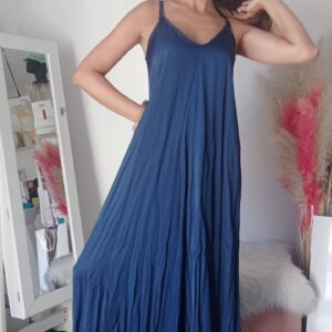 Tuta Maxi in Viscosa Elegante - Disponibile in Blu e Oro