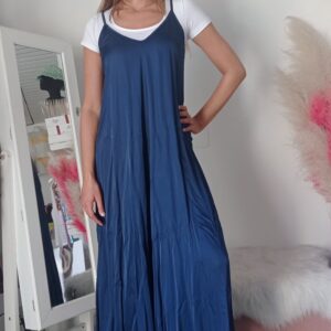 Tuta Maxi in Viscosa Elegante - Disponibile in Blu e Oro