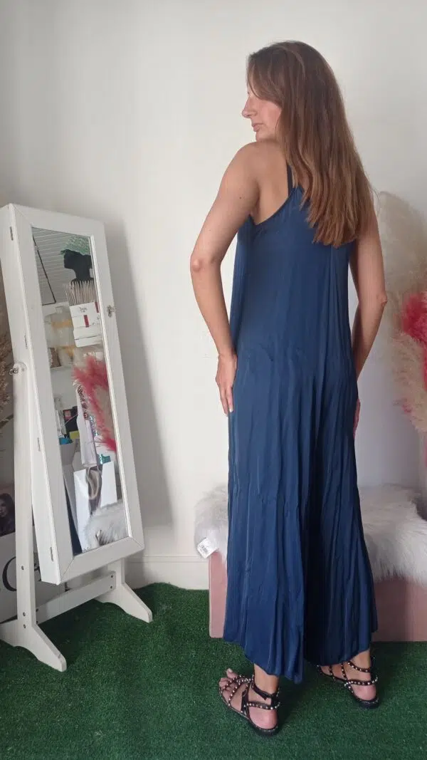 Tuta Maxi in Viscosa Elegante - Disponibile in Blu e Oro