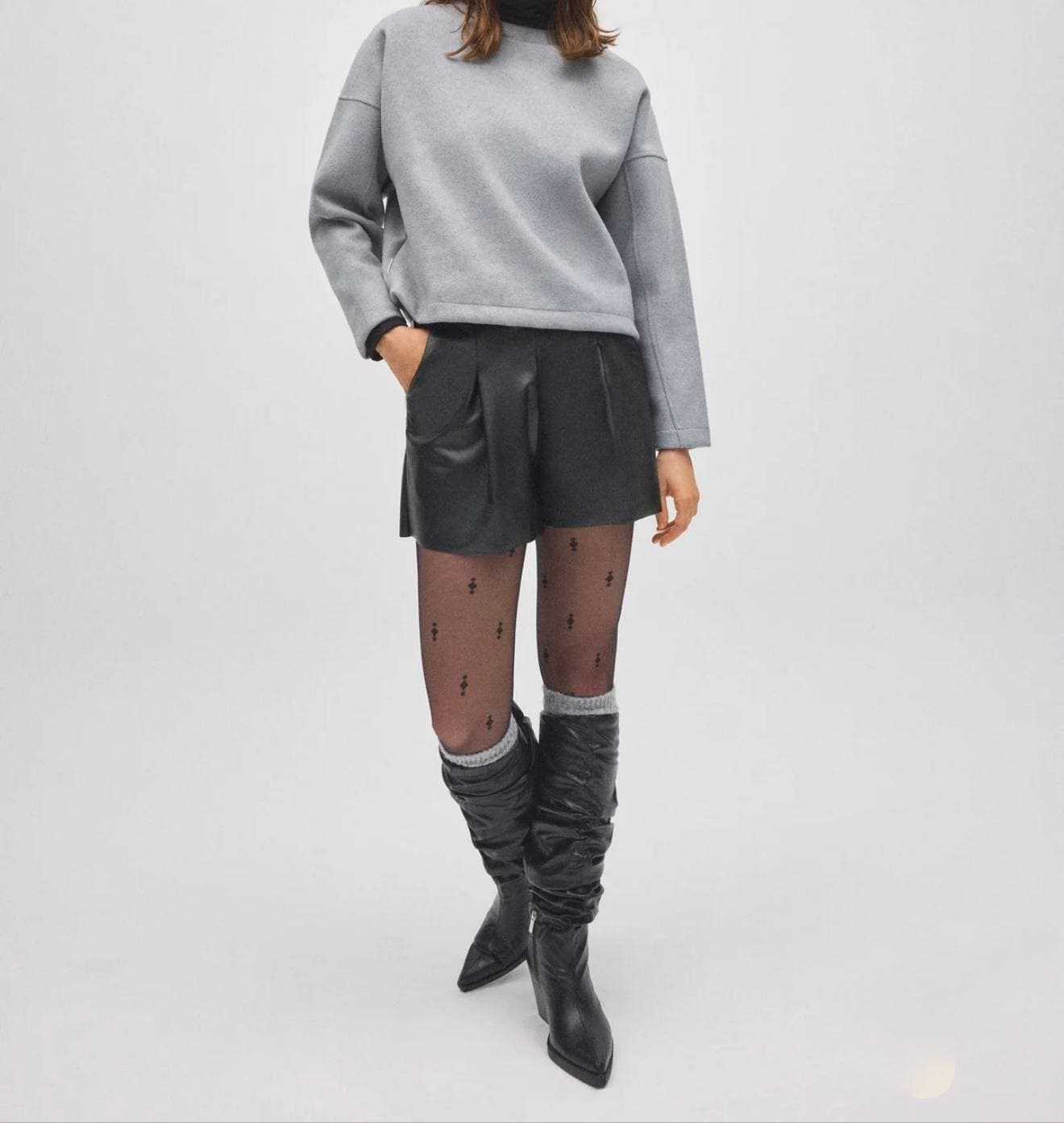 Shorts effetto pelle