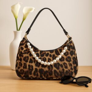 Borsa spalla animalier con perle – grintosa, chic, inconfondibile | La Strega di Biancaneve