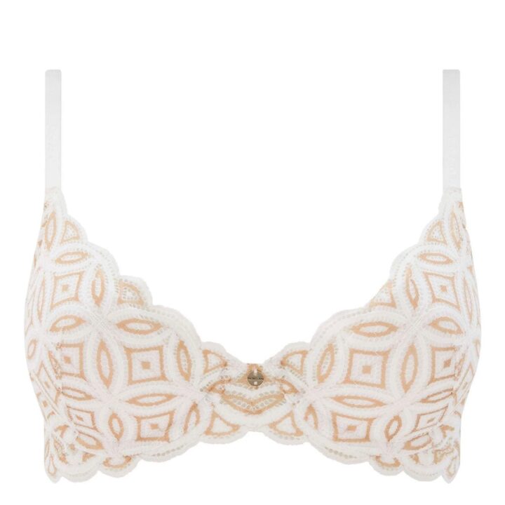 Reggiseno Balconcino Ricamato Avorio Nude | Elegante & Sostenitivo