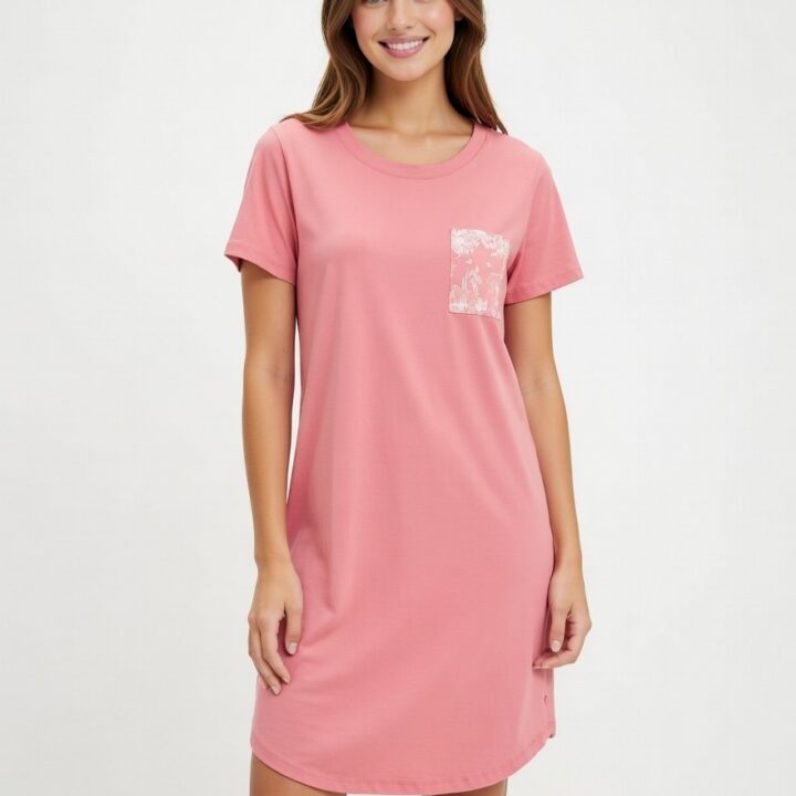 Camicia da Notte Donna Cotone Rosa | Fresca e Morbida
