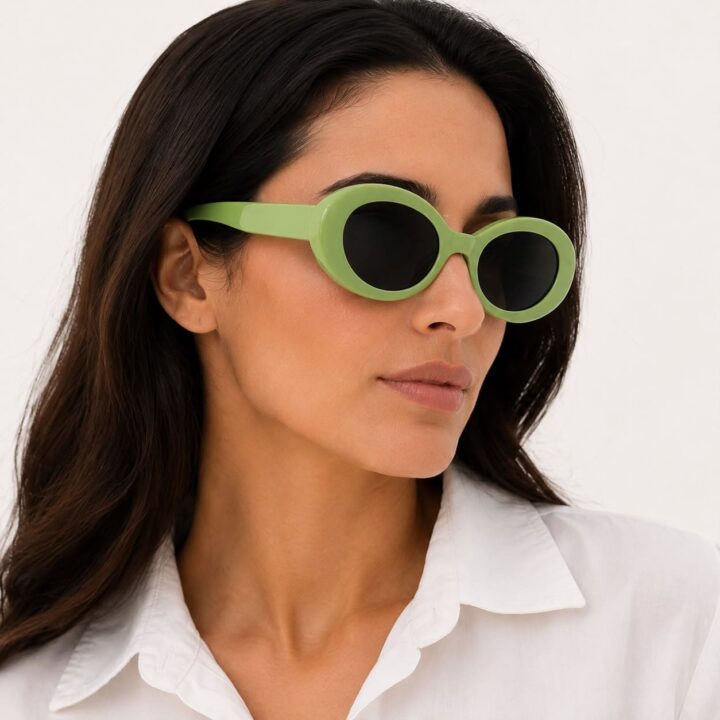 Occhiali da Sole Donna Ovali Verde Salvia Emanuela Biffoli UV400
