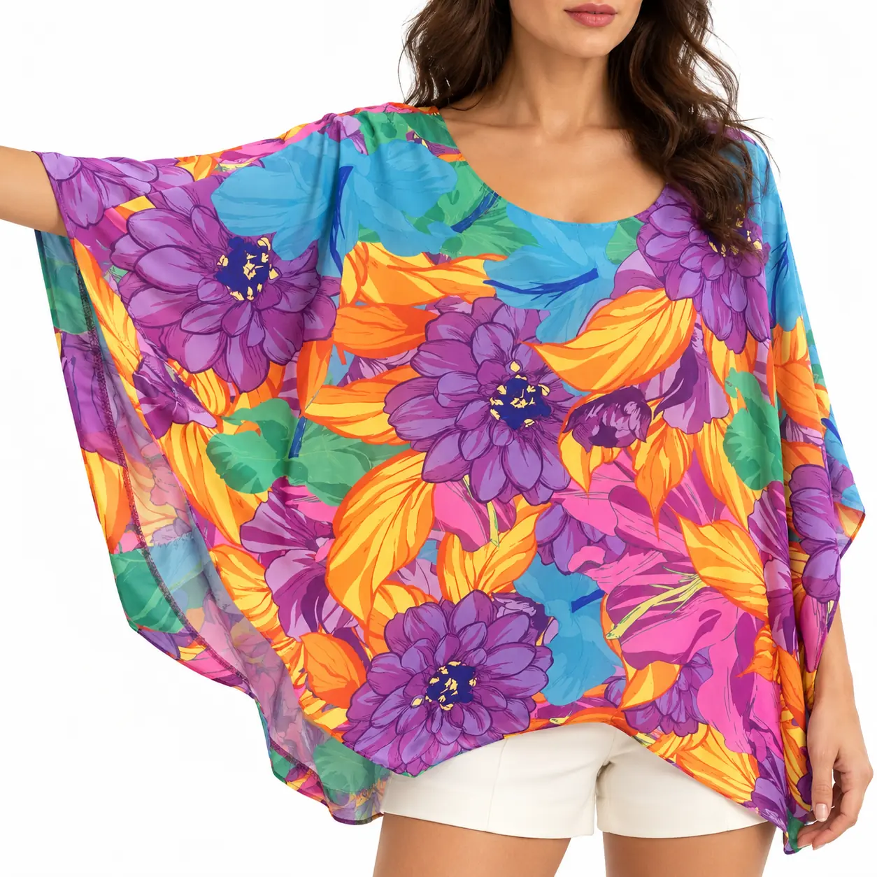 blusa-oversize-floreale-poncho-dettaglio