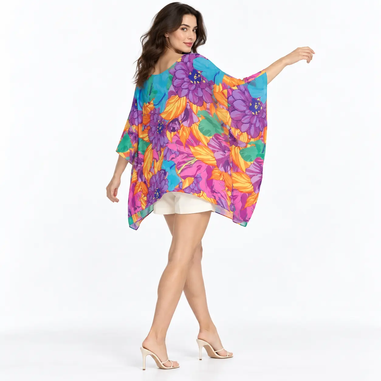 blusa-oversize-floreale-poncho-tre-quarti