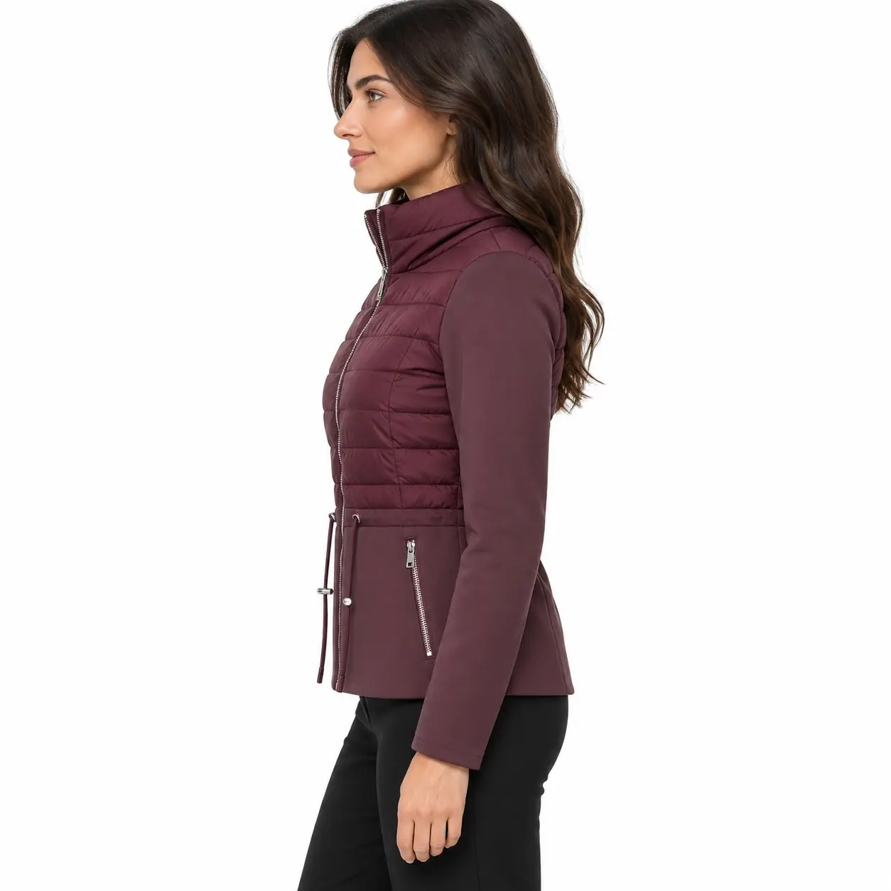 giacca-trapuntata-donna-bordeaux-laterale