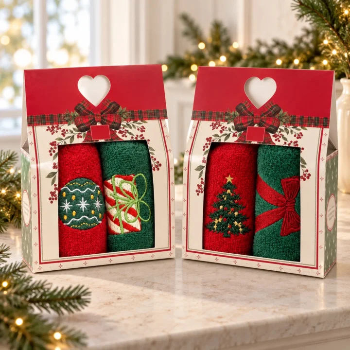 Set 2 lavette in cotone 30 × 30 cm – Idea regalo