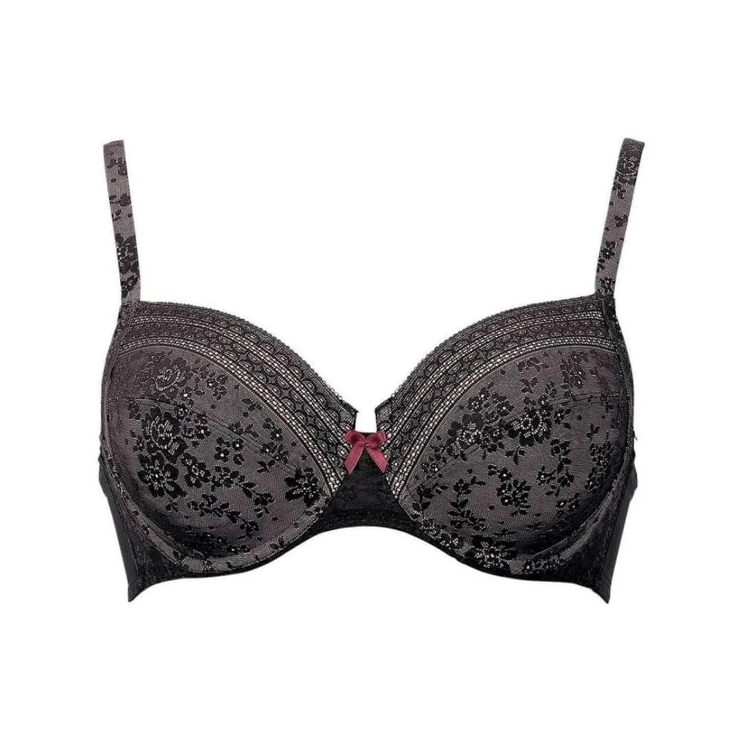 Reggiseno con Ferretto in Pizzo Floreale e Coppe Contenitive – j 75 - 2