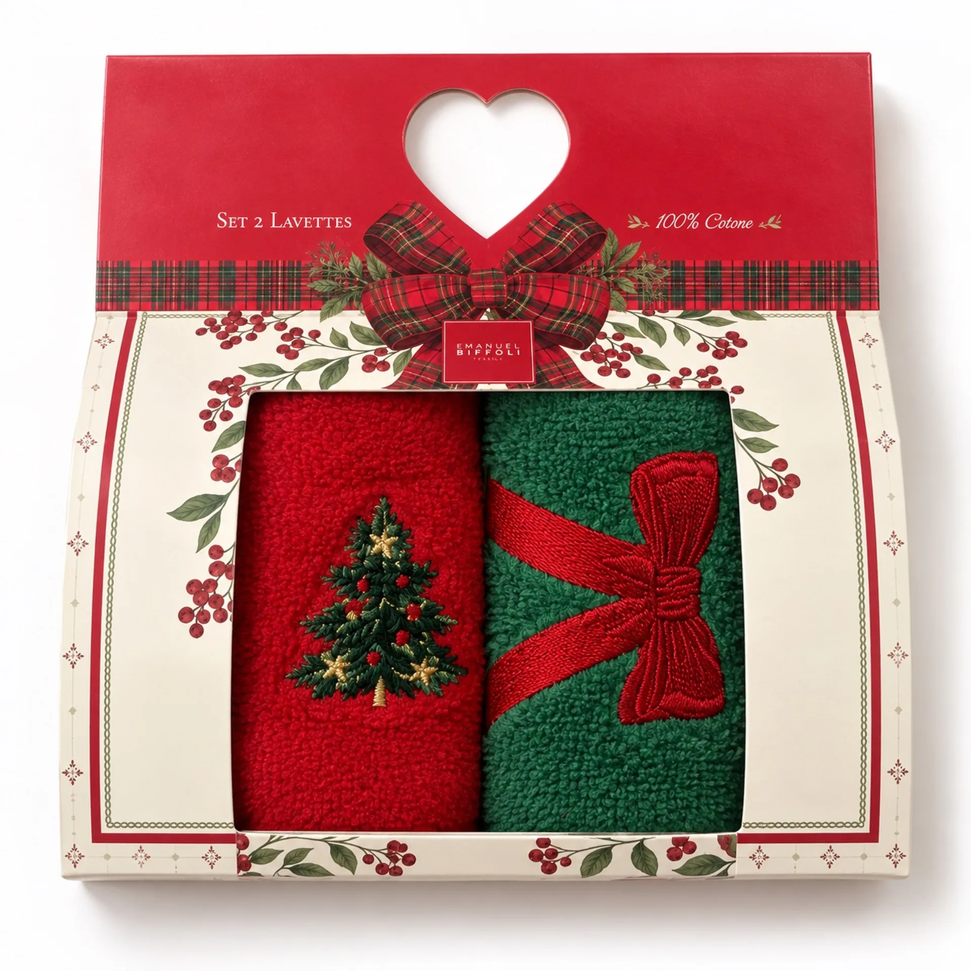Set 2 lavette in cotone 30 × 30 cm – Idea regalo - immagine 4